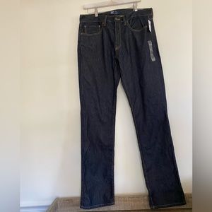 Gap Dark Wash Mid Rise Straight Leg Jeans Size 34x34